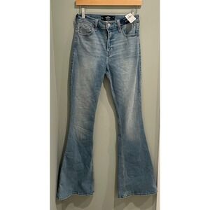 Hollister High Rise Flare Jeans Light Wash Soft Stretch‎ W27L4